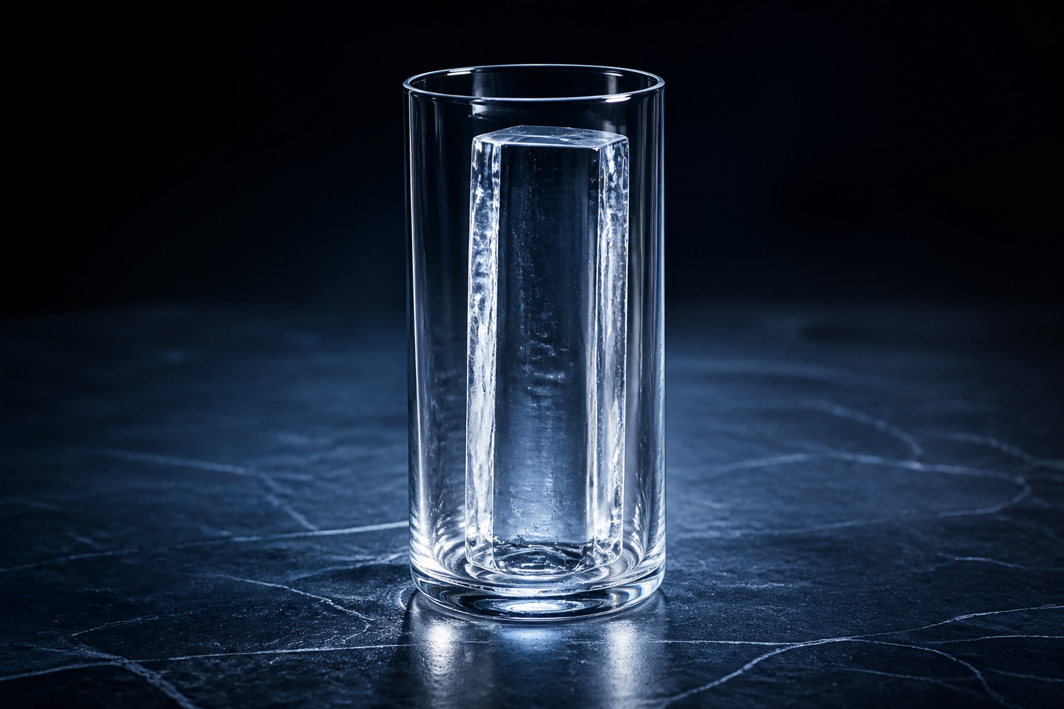 Crystal Cylindrical Ice in glass Dubai UAE